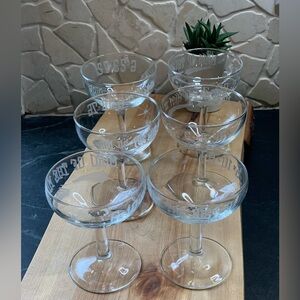 MAID OF THE MIST | Set of 6 | Vintage Niagara Falls Etched Souvenir Coupes